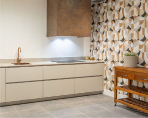 Inbouw afzuigkap: inbouwunit afzuiging in schouw met cortenstaal look Inbouw afzuigkap: inbouwunit afzuiging in schouw met cortenstaal look