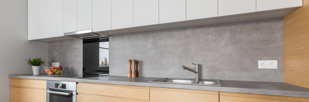 Betonlook keuken achterwand Betonlook keuken achterwand