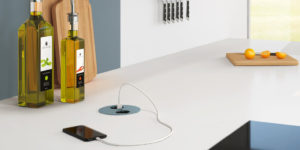 Bachmann Twist 2x inbouw stopcontact keukenblad