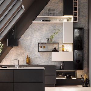 Wijnrekken in de moderne keuken: Häcker keuken AV 2035 met glazenrek en wijnrek Wijnrekken in de moderne keuken: Häcker keuken AV 2035 met glazenrek en wijnrek
