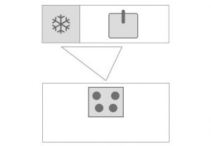 Ergonomische keukendriehoek van een parallel keuken: koken, spoelen & voorraad (+koelkast) Ergonomische keukendriehoek van een parallel keuken: koken, spoelen & voorraad (+koelkast)