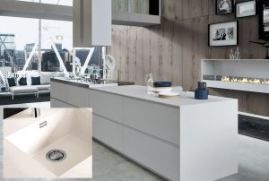 Fenix NTM wit keukenblok+ keukenblad met geïntegreerde spoelbak – keukentrend 2020 Fenix NTM wit keukenblok+ keukenblad met geïntegreerde spoelbak – keukentrend 2020