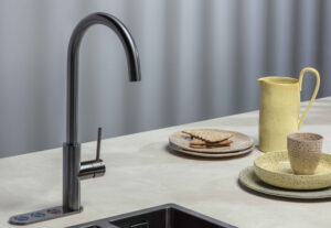Beige steenlook laminaat keukenblad, TopLaminate Pirna