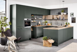 Mat mineraal groene keuken van Nobilia Easytouch 964