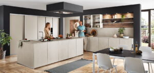Betonlook keuken zand, Nobilia keuken Riva 842
