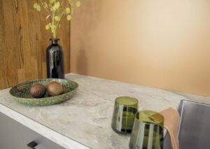 Greengridz keukenblad marmerlook TopCore Aqua Grey