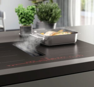Bosch inductiekookplaat met afzuiging mat zwart Serie 8 voor Accent Line
