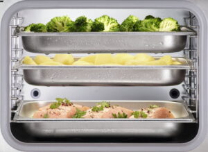 Op 3 niveaus stoom koken - Miele stoomoven
